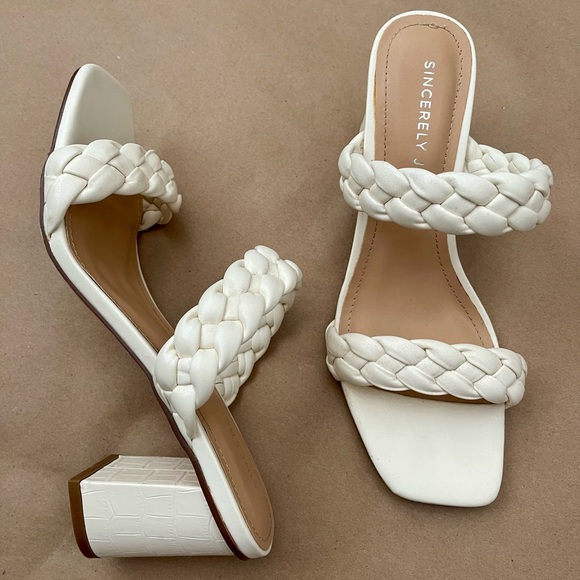 SINCERELY JULES Block Heel Braided Sandals - Picture 3 of 3